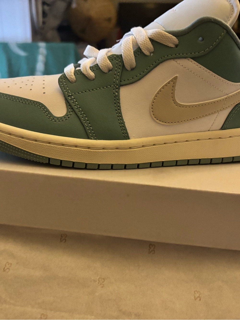 Nike Women's Low Top Sneakers in Mint Green and White